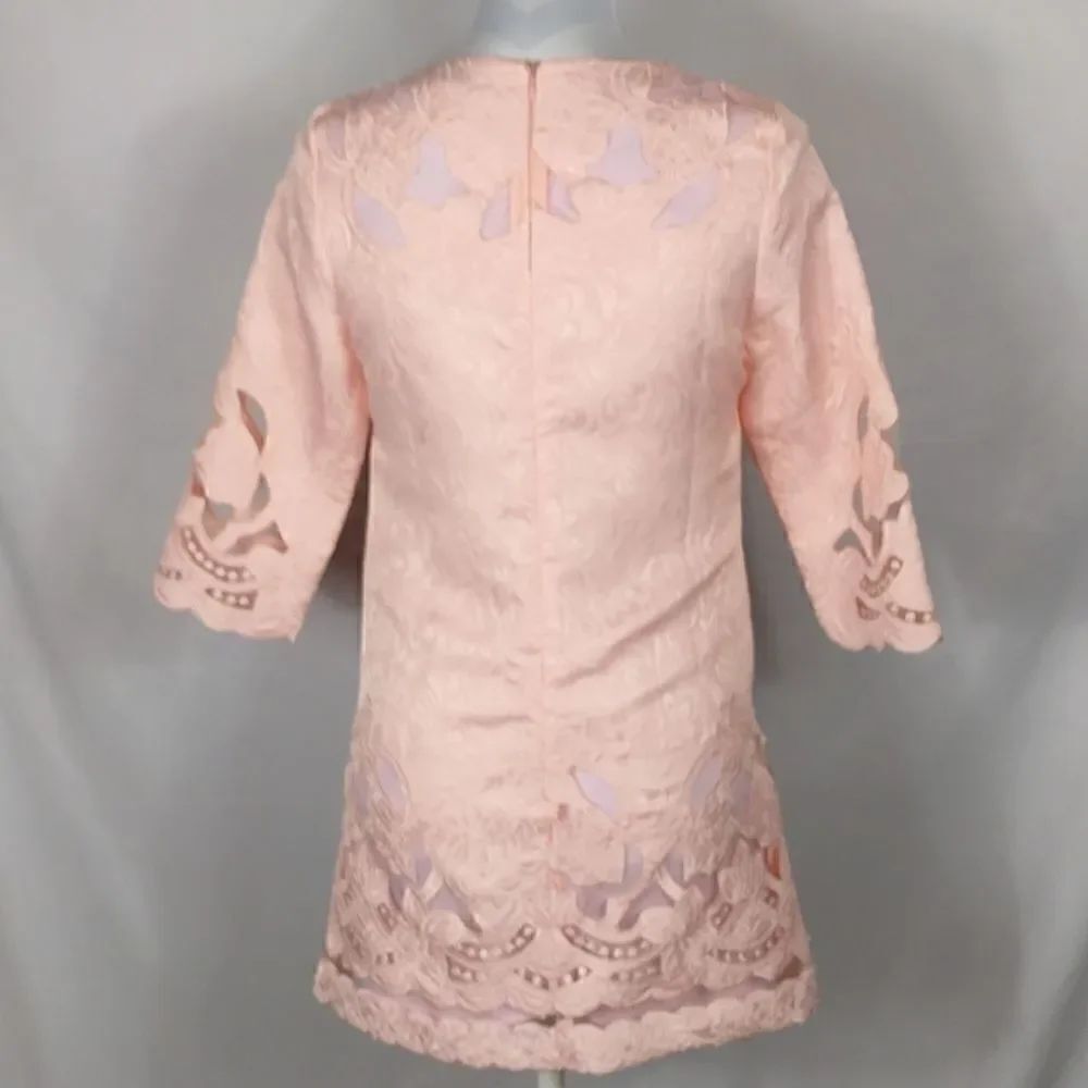 NWT Metisu Pink Lace Cutout Mini Dress - Picture 5 of 10
